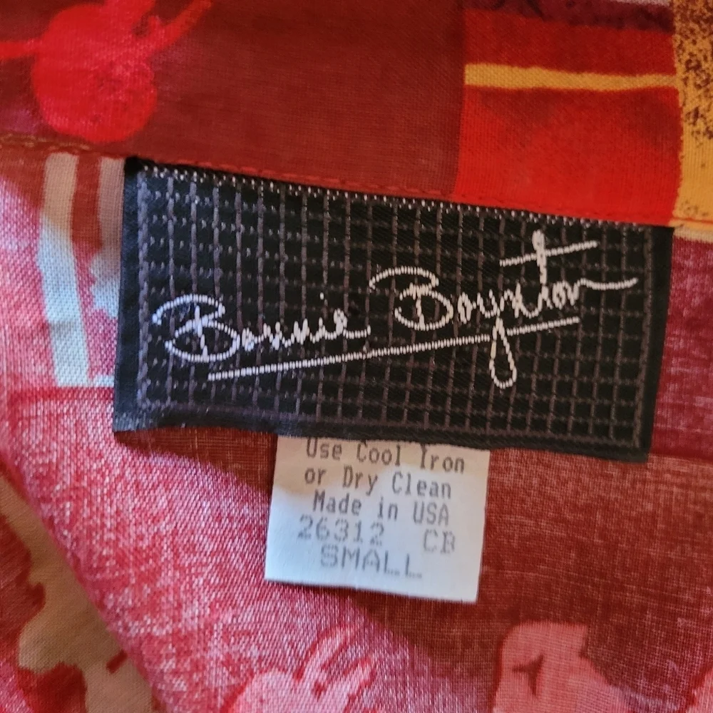 Vintage‎ - Bonnie Boynton Red Abstract Two Piece Skirt Set